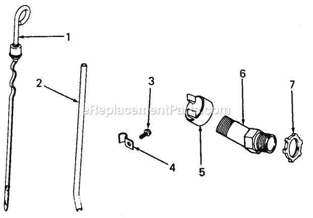 Dipstick Diagram and Parts List for 1882 800000-821059, 140-721-100, 141-721-100 Cub Cadet Lawn Tractor